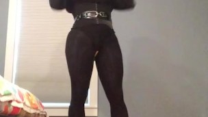 Stella's hot bod (lips, female mask, pantyhose, legs, heels, mask, trans, crossdress, long hair)