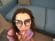 Sexy Babe Fucked Hard With Huge Facial In Glasses 16/16
