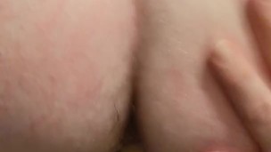 My sissy boy sliding of my cock!!