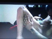 Trying to be quiet as I Squirt and cry cause my mans just outside 16/16