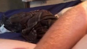 After work Masturbation up close cumshot