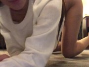 Naughty asian kitty in stockings shows off her blowjob skills. 1/16