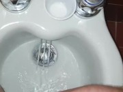 Washing my hairy dick after a good handjob