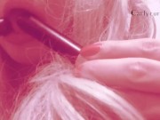 Sucking on 2 of my brushes with tit play! Because sometimes 2 is better than 1!  10/16