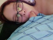 Swallowing daddys cum after he throatpies me while he watches tv, i love helping him relax 4/16