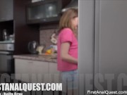 1st-time ass fuck vid starring Bella Gray, small tits teen from Russia. 1/16