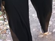 Girlfriend enjoying holding my cock while I pee - playing with her hand in my warm piss 1/16