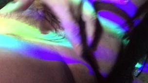 Pussy play rainbow light gif