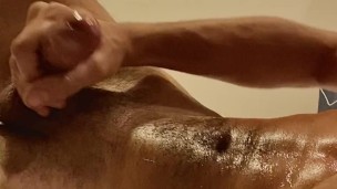 Moaning Fit Guy Jerking Off His Big Dick Close up - Cumming Hard - Cumshot - Hot Solo Male