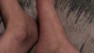 Erotic foot rub for myself