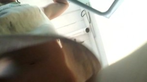 Mounted dildo ride at the car wash