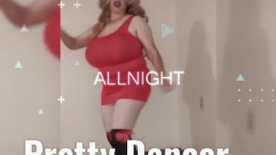 Dance with red dress