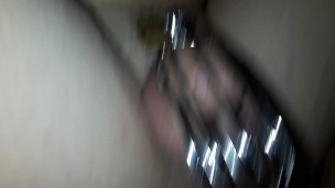 New dildo makes locked sissy squirm