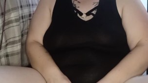Kitten plays with new dildo