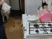 Roast chicken in the oven. 1/16