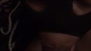 Masked bbw gives sloppy blowjob on BBC