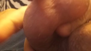 Big dick male jerking off and using pocket pussy