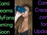 NEW Cami Creams OnlyFans Coming Soon - Ebony Black Girl BBW Big Lips Kitchen Wine Drinker Talking 16/16