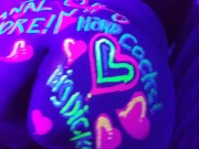 GITD BBW Blacklight ass tease