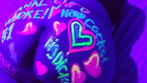 GITD BBW Blacklight ass tease
