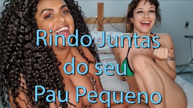 JOI SPH - Folgosa & Gween Black zombando do seu pauzinho - SMALL PENIS HUMILIATION