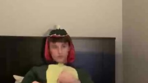 Onesie 19 year old solo jerk