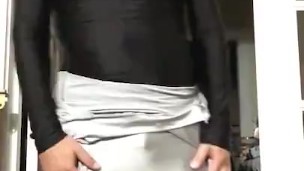 Putting on 2 masks and 2 spandex suits in one