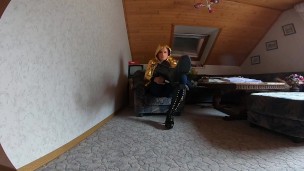 Doll dress up - Highheels - Silicone boobs - Skinny jeans