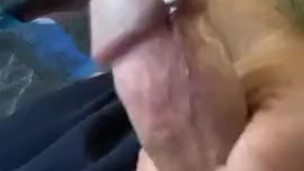 Stroking my hard cock 