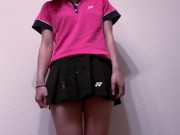 テニス部ユニフォームのスカートに射精 Cum onto Sport Clothes 14/16