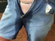 Pissing My Denim Shorts and Bonds Panties Made Me So Wet - Vocal Desperation