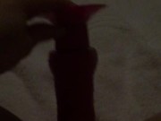 Naughty teen masturbates & squirts as she listens fucking hard next door