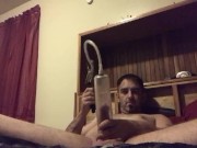 Penis play with penis pump 