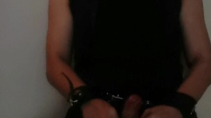 Asian guy solo bdsm at home