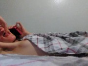 No Talking, Just Moaning Phone Sex Slut Camgirl Plays with Clitoris & Hairy Pink Pussy 1/16