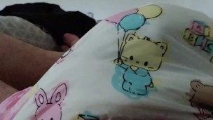 Man cumming in diaper 