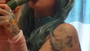 DEEPTHROATING A CUCMBER