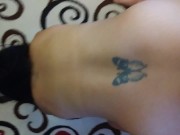 Milf fucked on knees takes cum on hair and back 5/16