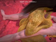 Furry Hentai 3D Yiff - Vore Kangaroo & Human Wolf sex in stomatch 7/16