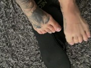 Tattooed Feet In Flip Flops Foot Tease Preview