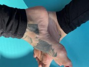 Sweaty Small Feet Foot Play On Yoga Mat Trailer