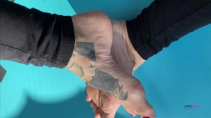 Sweaty Small Feet Foot Play On Yoga Mat Trailer