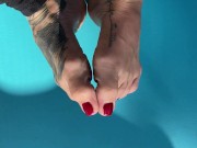 Sweaty Small Feet Foot Play On Yoga Mat Preview