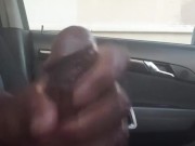 Master bating in the car in the drive way
