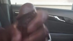 Master bating in the car in the drive way