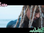 Sexy Bikini tease - Alternative tattoo ink girl with dreadlocks in Bikini at the beach - SFW outdoor 16/16