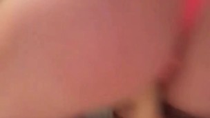 she is riding her dildo in bathroom