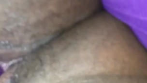 Creamy pussy cums on favorite dildo