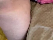 Glistening Cock Slides Into Fleshlight. Creamy Cum Shot on Pussy Lips