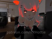 Red Head Maid With Thigh Highs Face Sitting Foot Job Stepping on Couch POV Lap Dance 15/16